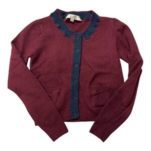 French Connection Burgundy and Navy Kids Sweater